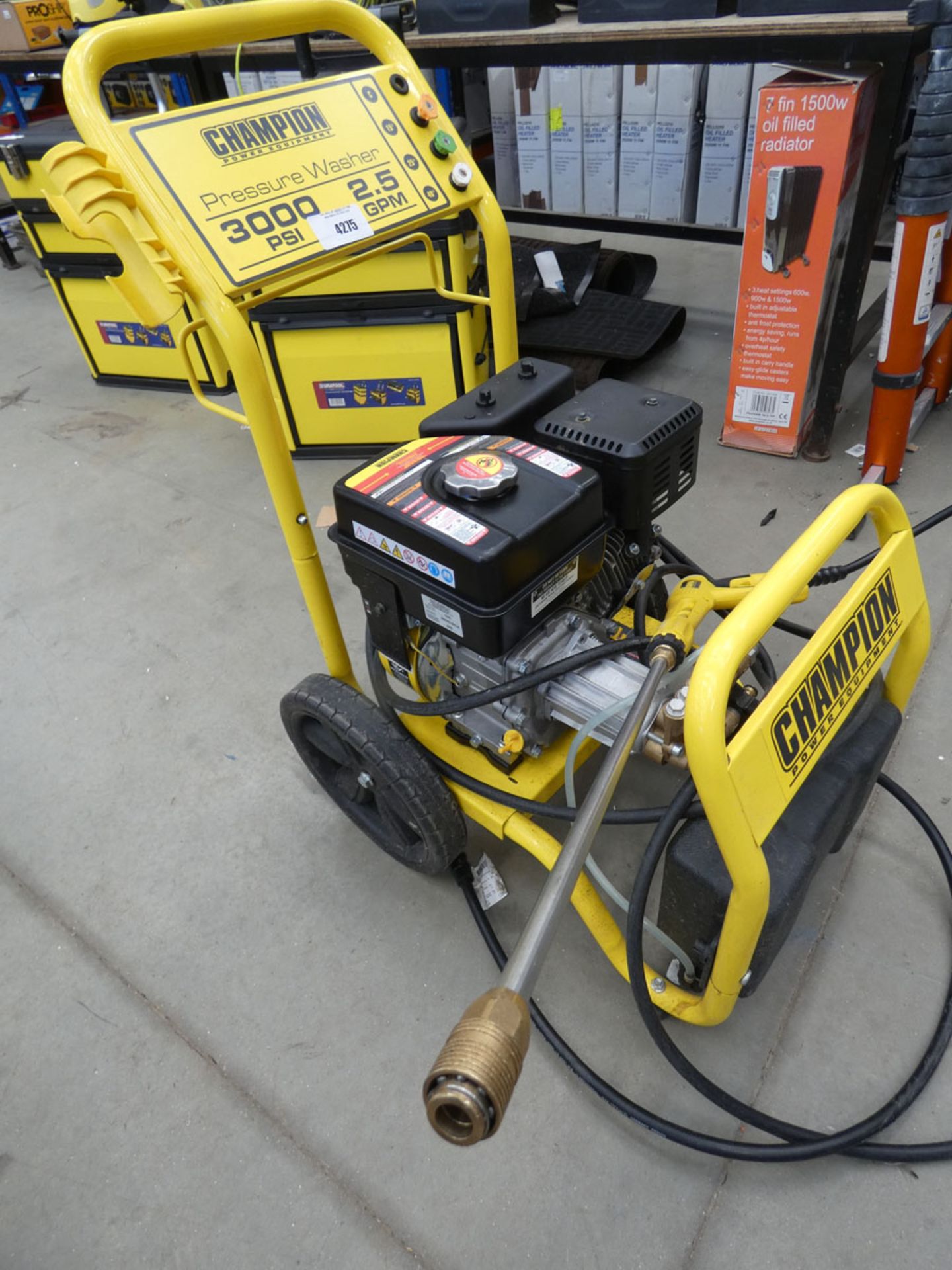 Champion petrol powered pressure washer