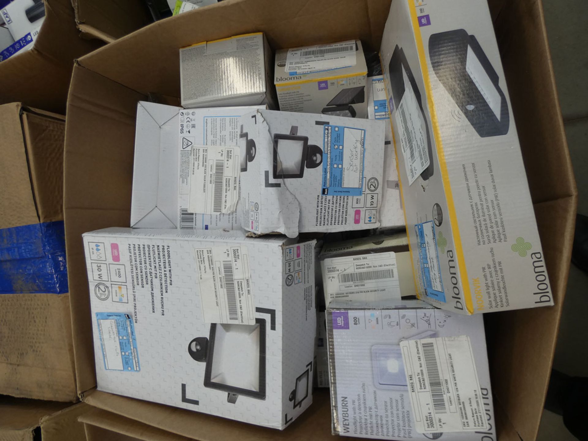 Box of security lights