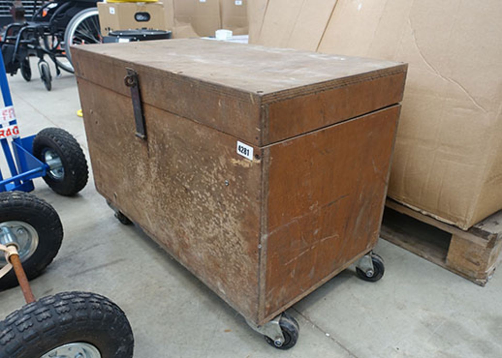 Wooden box containing large heavy duty spanners, hammers, screwdrivers, and various other tools - Image 4 of 4