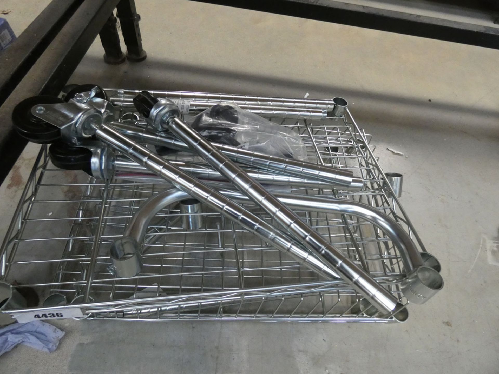 Small flatpack chrome rack