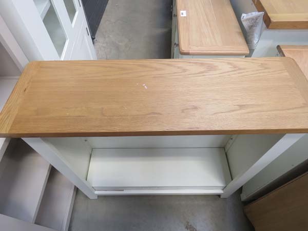 5009 Cream painted oak top open front bookcase (166) - Image 3 of 5