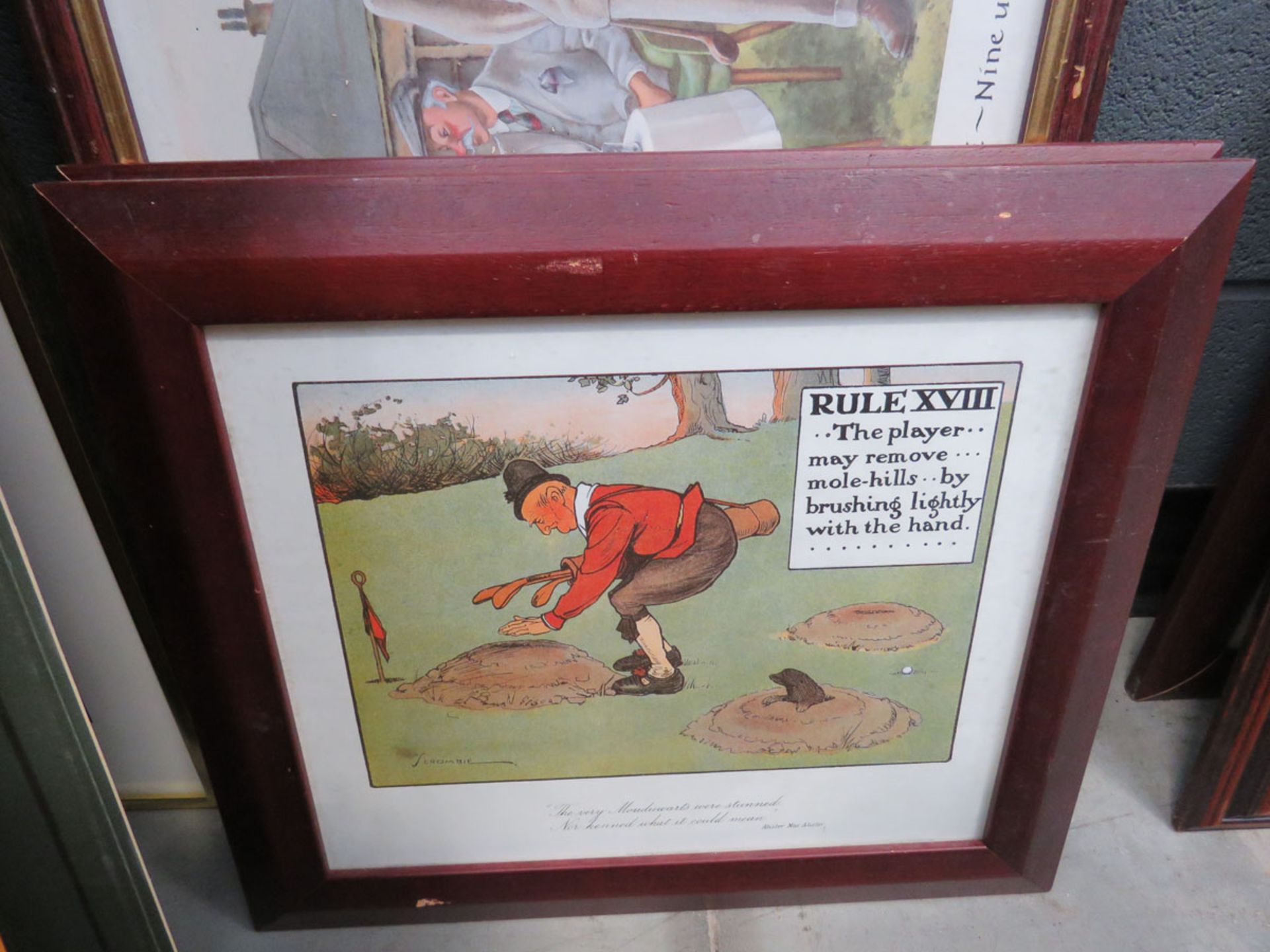 5 comical golf related prints - Image 3 of 6