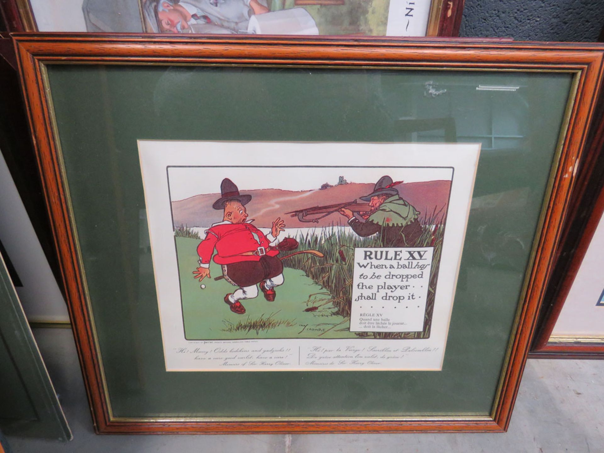 5 comical golf related prints - Image 2 of 6