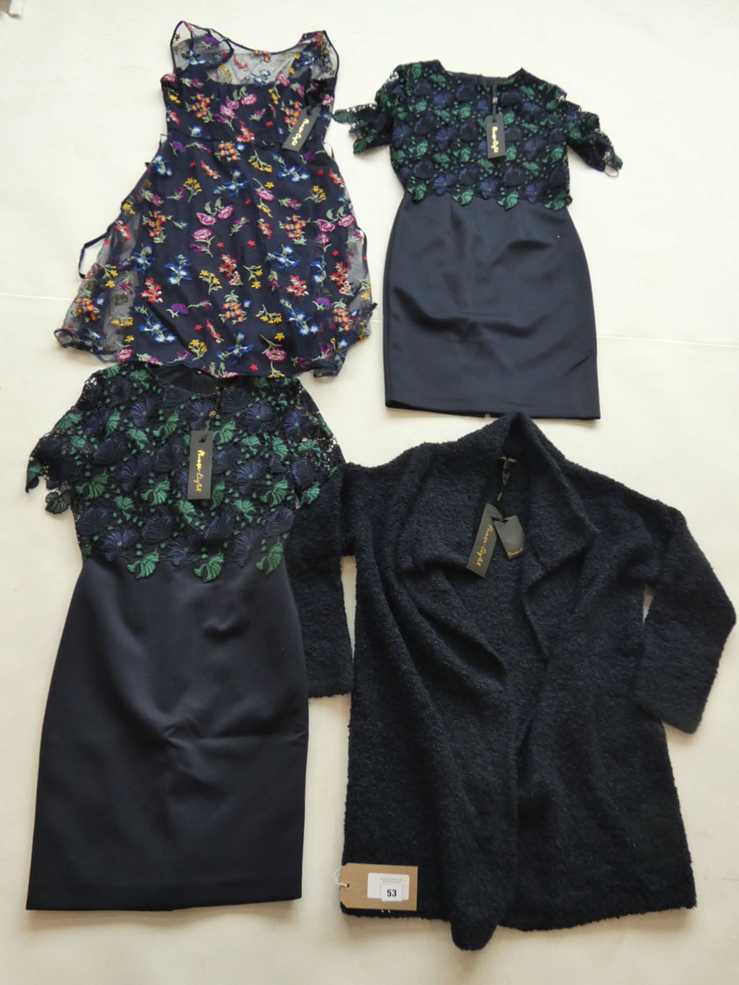 Selection of Phase Eight clothing to include dresses and cardigan sizes 8 and 10 (quantity of 4