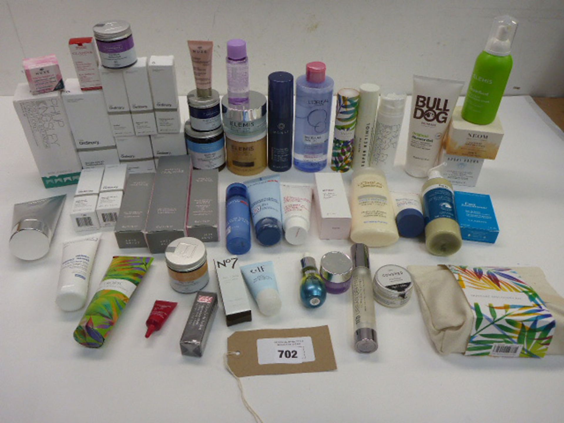 Large selection of branded beauty products including Neom, Elemis, The Ordinary, L'Oreal, Tropic and