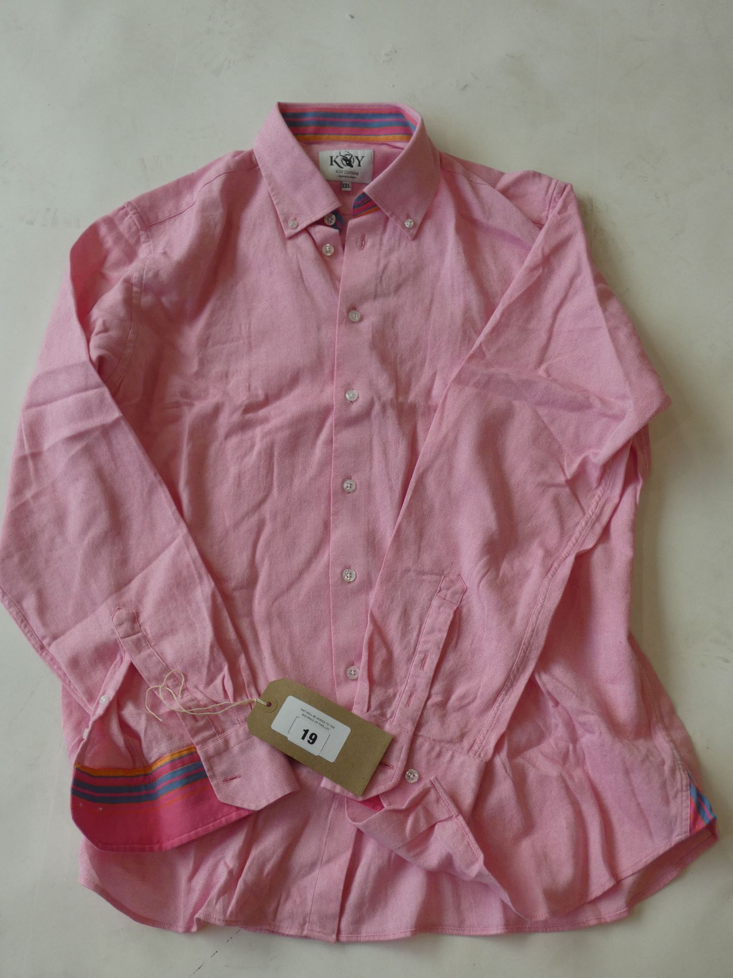 Koy men's kabisa pink shirt tabaha size XXL