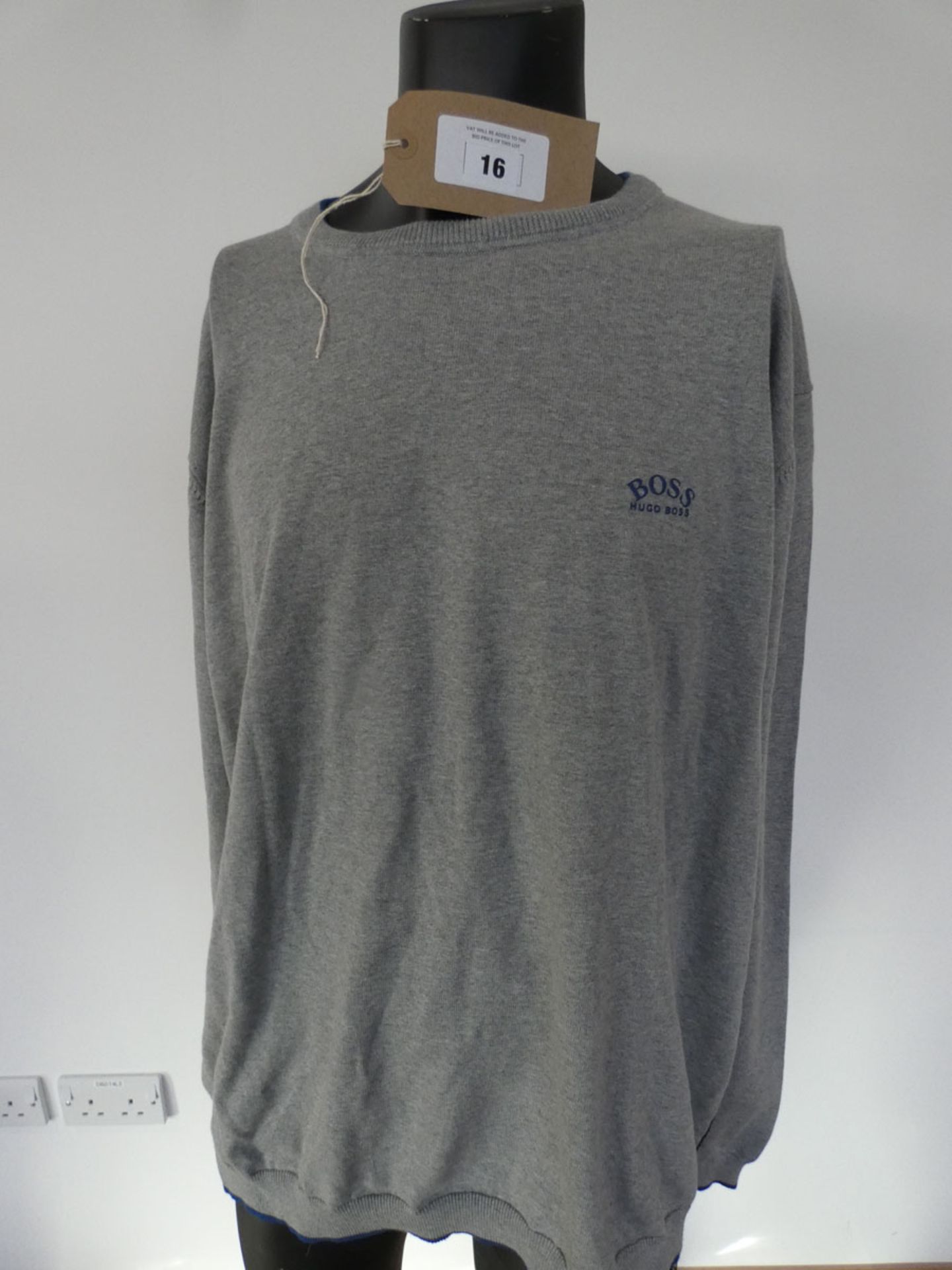 Hugo Boss jumper in grey and blue size 5XL