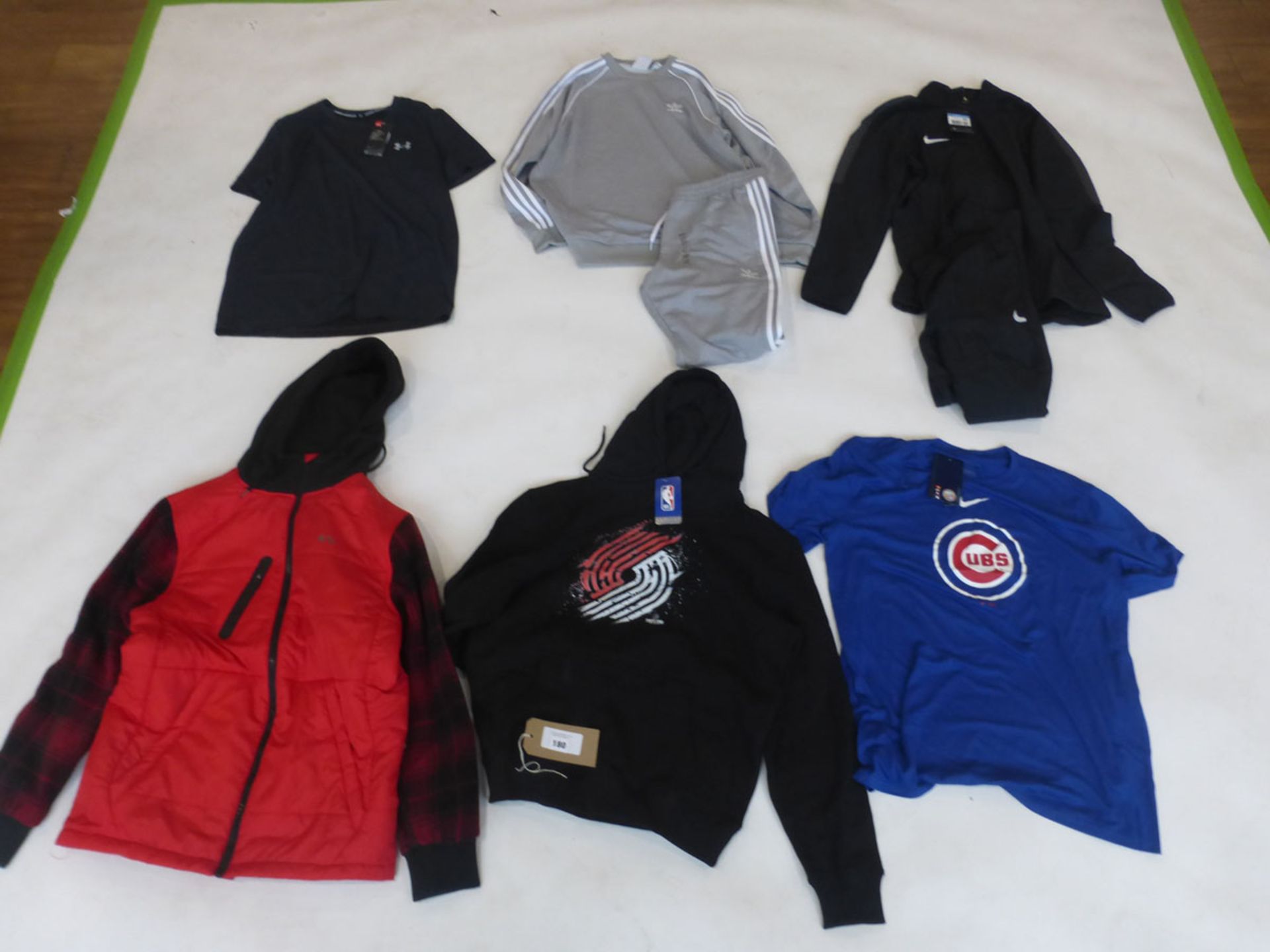 Selection of sportswear to include Nike, Adidas, Under Armour, etc