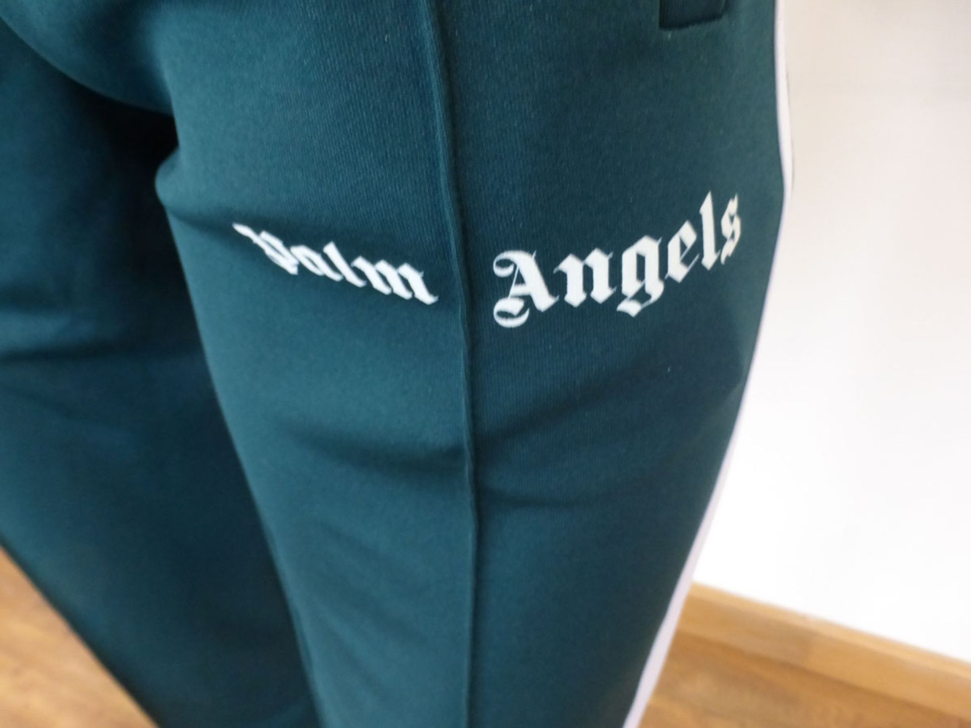 Palm Angels men's logo joggers in green size M - Image 2 of 3