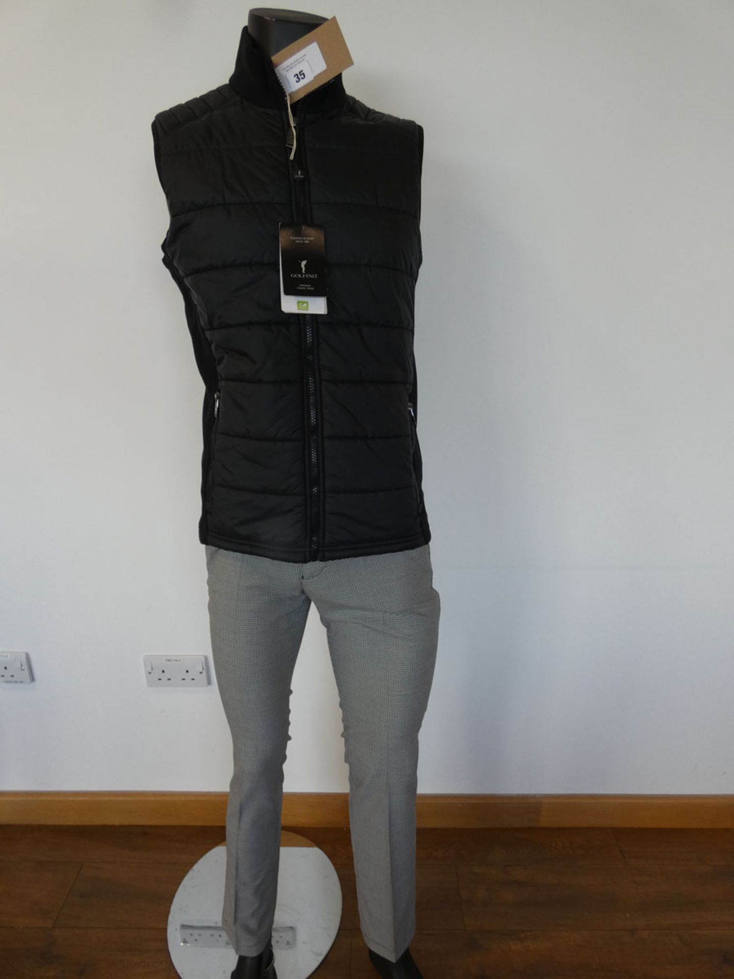 Golfino clothing to include quilted fleece waist coat and vichy stretch trousers both size 46