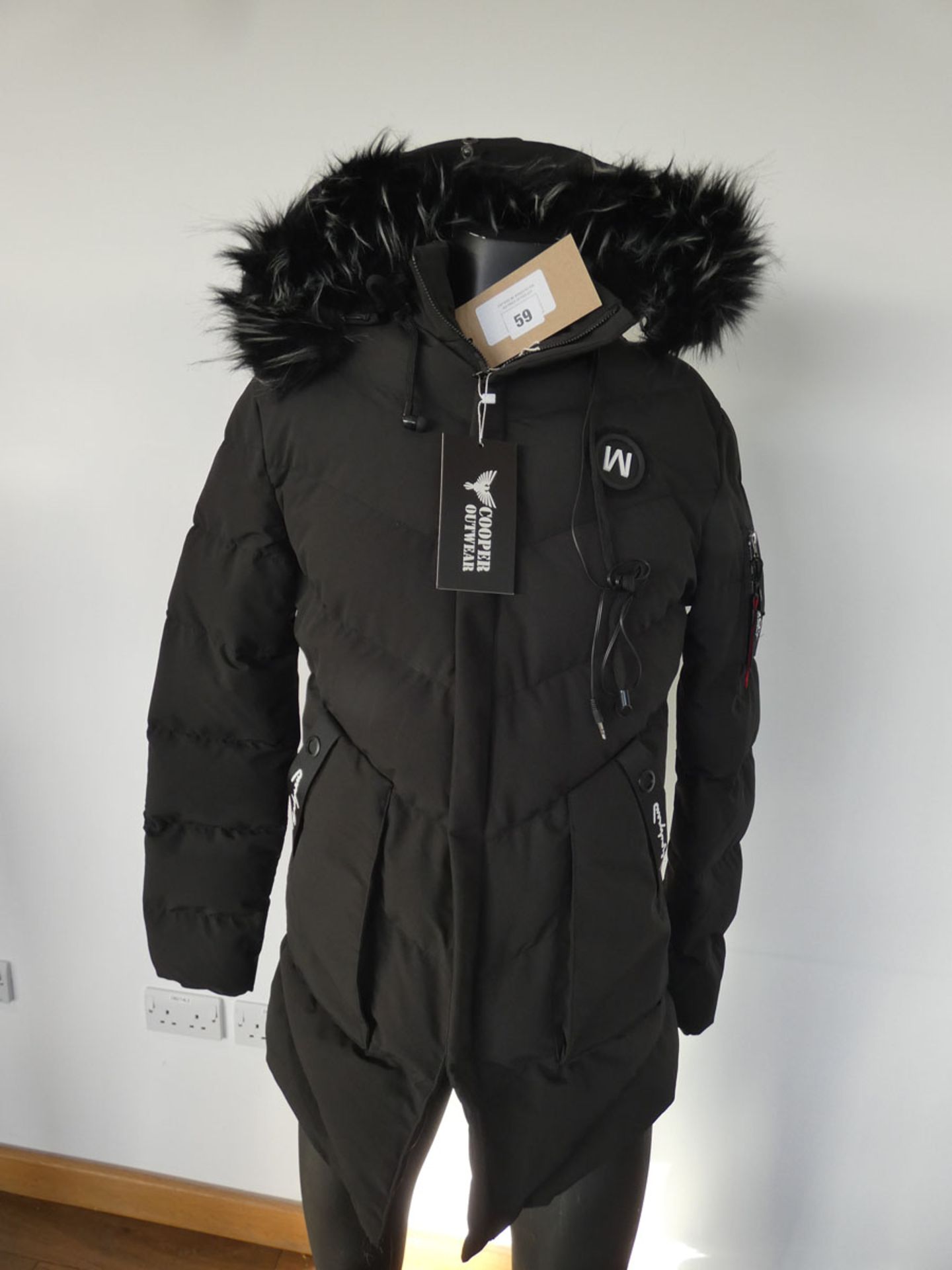 Cooper Outerwear puffer jacket in black size XL