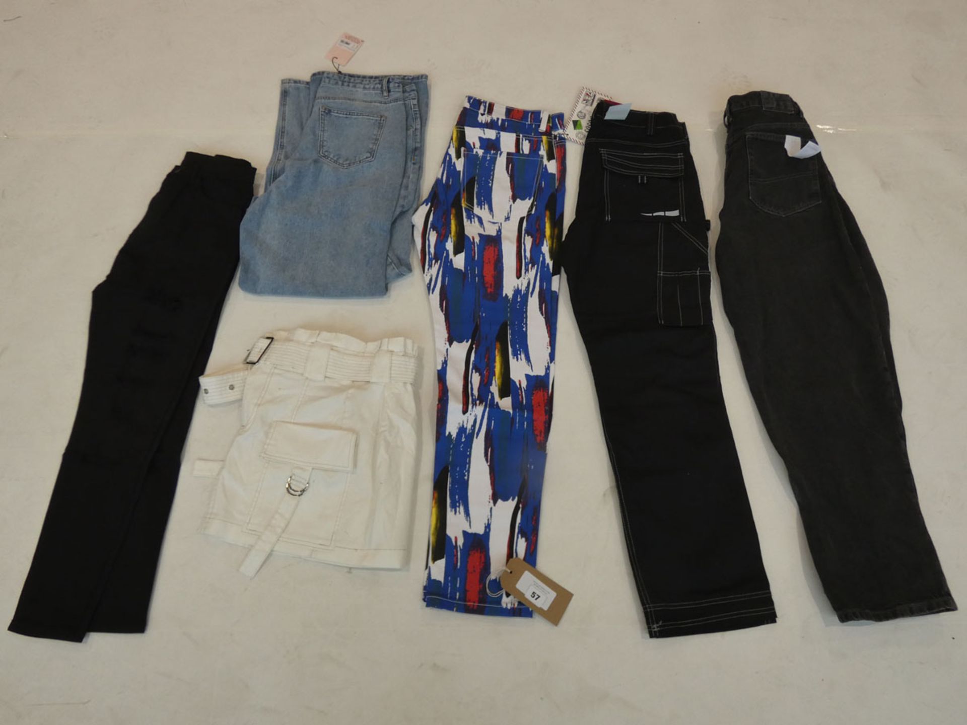 Selection of denim wear to include Missguided, Collusion X, Dickies, etc