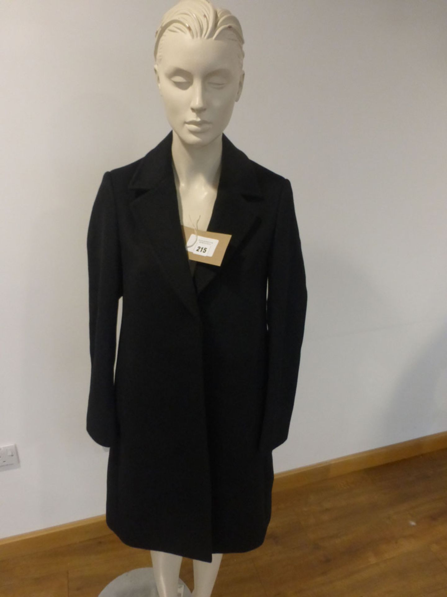 Jager wool long length jacket in black size 8