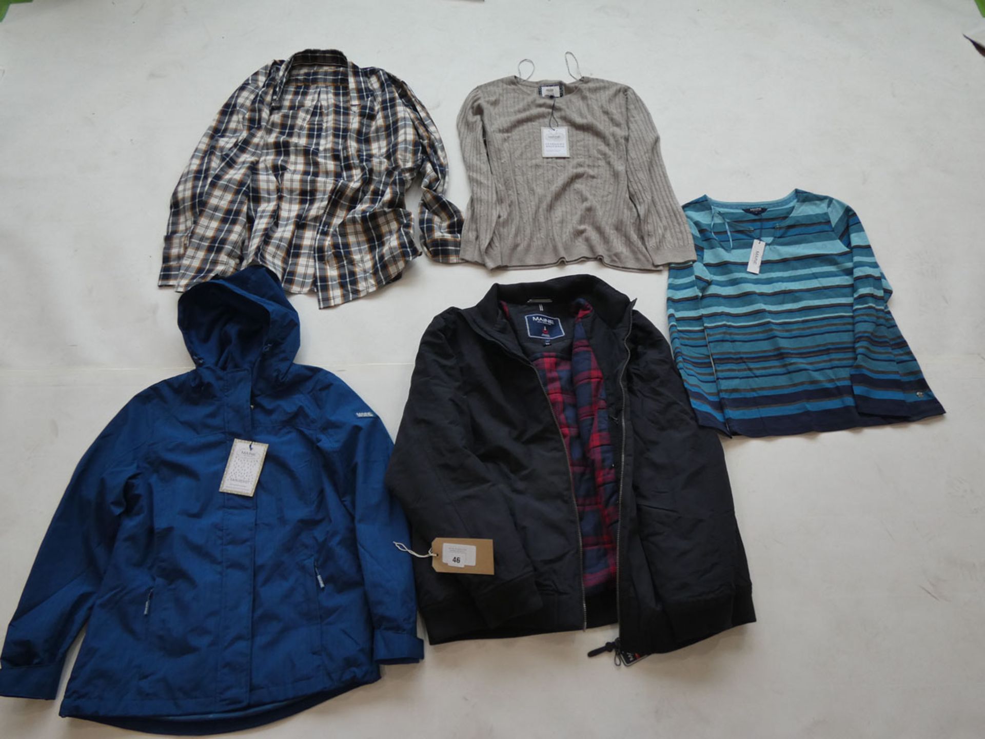 Selection of Maine clothing to include tops and jackets sizes 12, 16, 20 and XXL