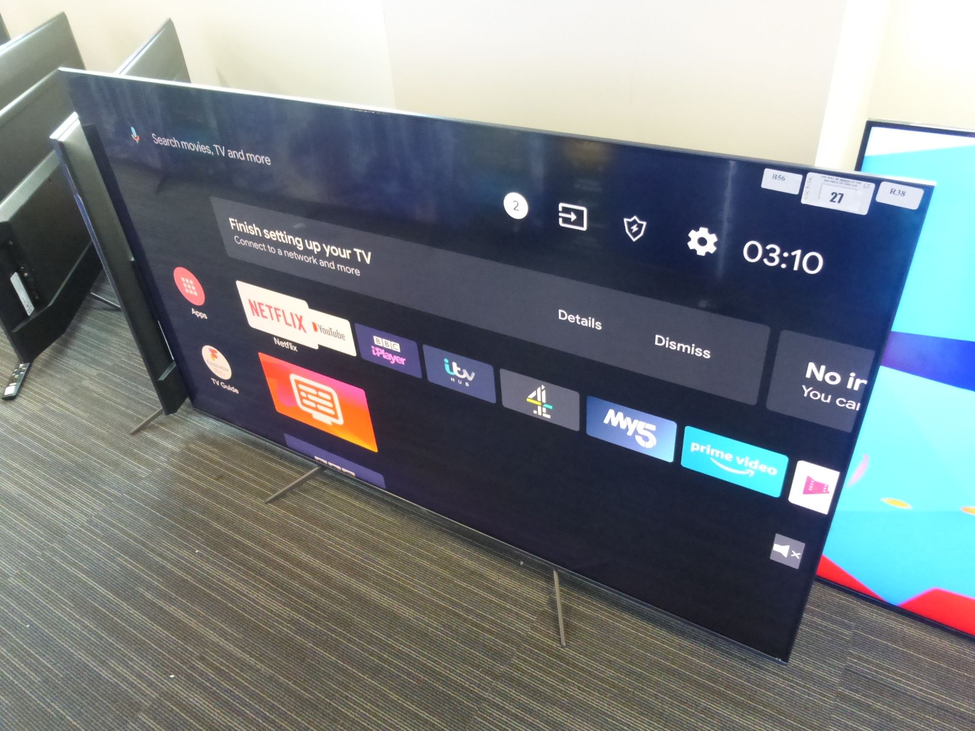 TCL 65'' 4K TV Model: 65C715K, includes remote (R38) and box (B56) Screen has no visible damage,