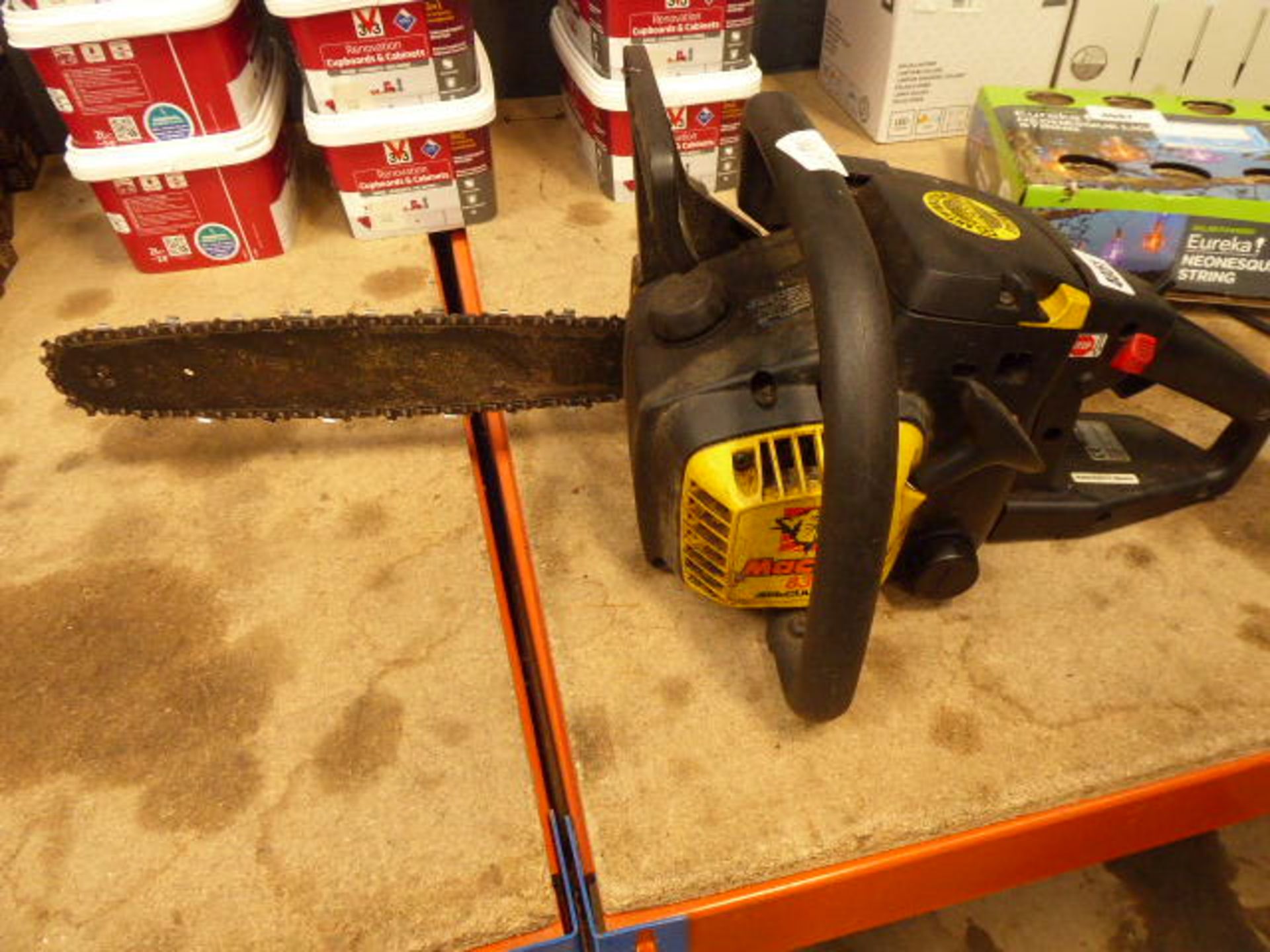 Maccat yellow petrol powered chainsaw