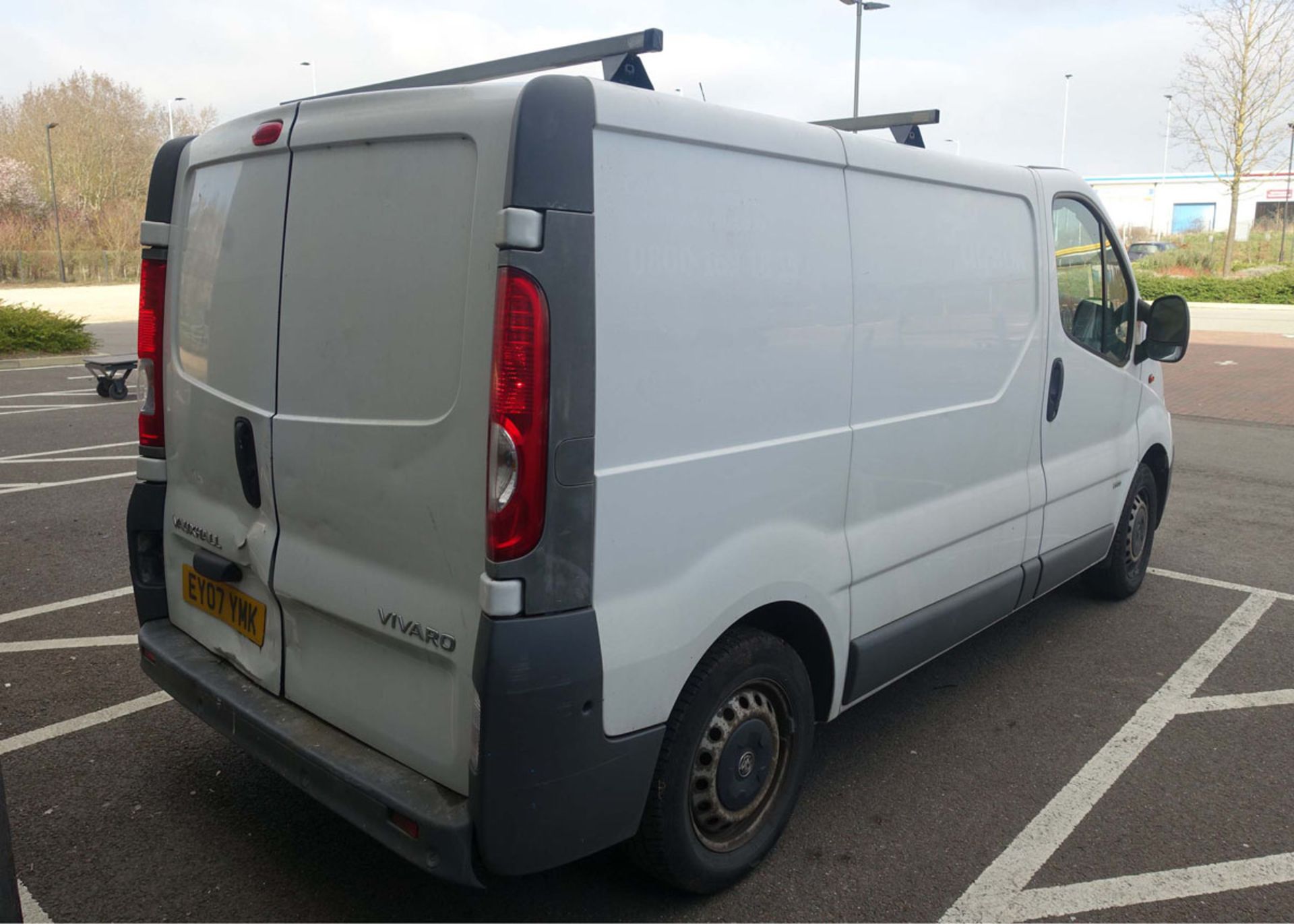 EY07 YMK (2007) Vauxhall Vivaro van, diesel in white MOT: None - Image 7 of 11