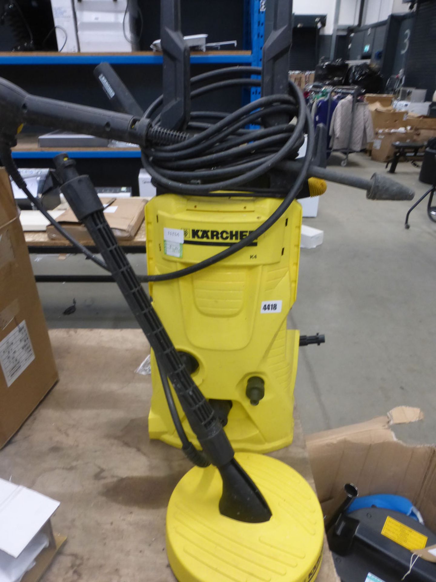 Karcher K4 electric pressure washer with patio cleaning head