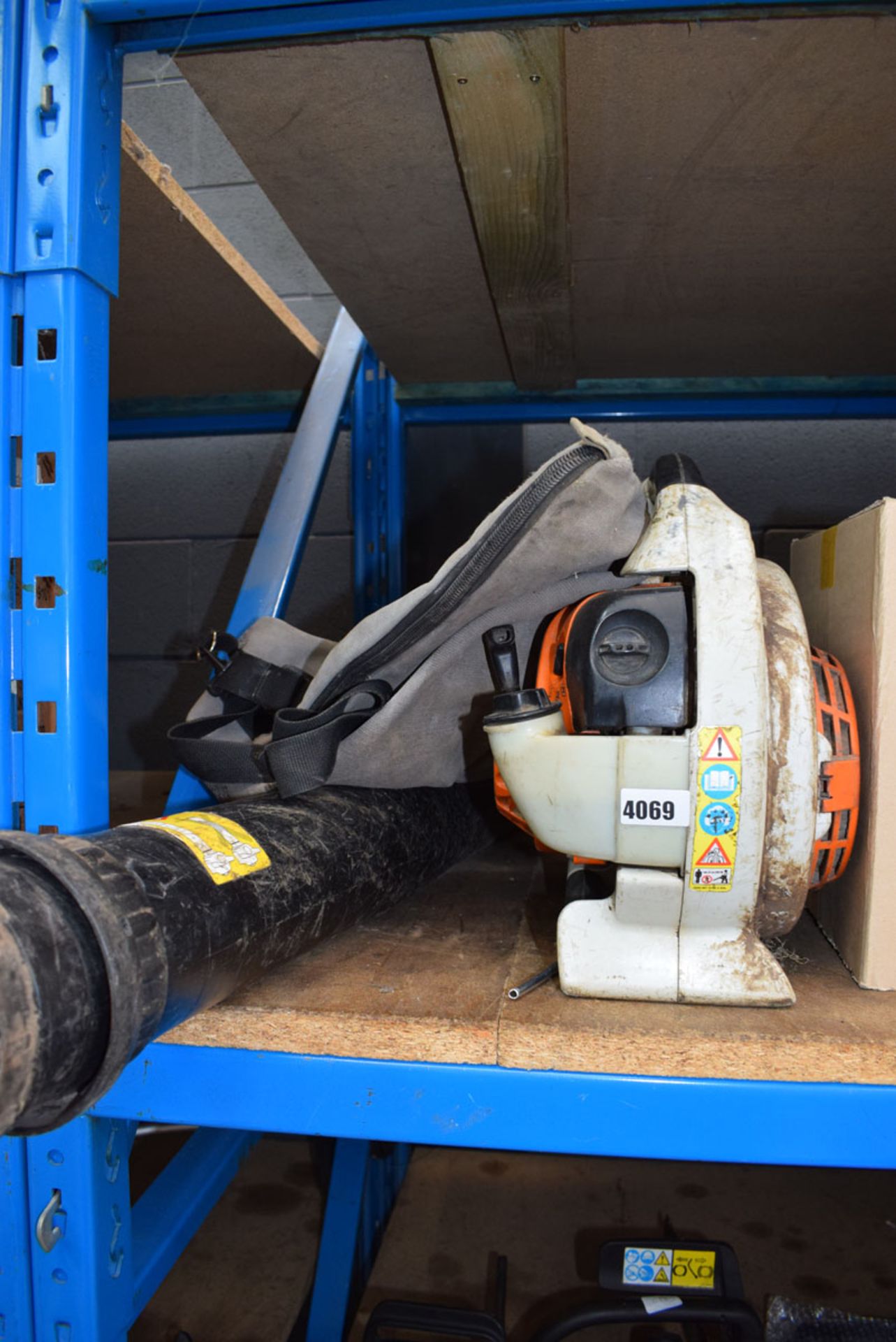 Stihl petrol powered leaf blower