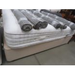 5 foot button and sprung divan bed base with mattress