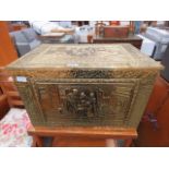 Brass clad coal box