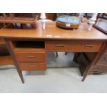 Teak drop end desk Top faded