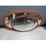 2 oval Edwardian mirrors