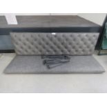 5009 Grey studded back bench seat, with legs (no fixings)