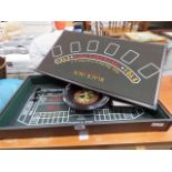 Table top roulette and blackjack gaming board