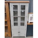 Duck egg blue glazed 4 door cabinet (110)