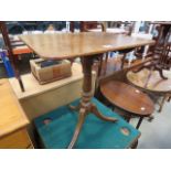 Victorian walnut tripod tilting table