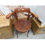 Thonet style bent wood armchair