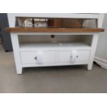 5196 Chester white painted oak small TV unit (24)