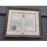 (14) Framed and glazed Elizabeth II proclamation