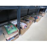 9 boxes containing cookery, gardening, watch making and antique reference books plus quantity of