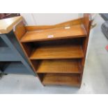 Beech open fronted bookcase