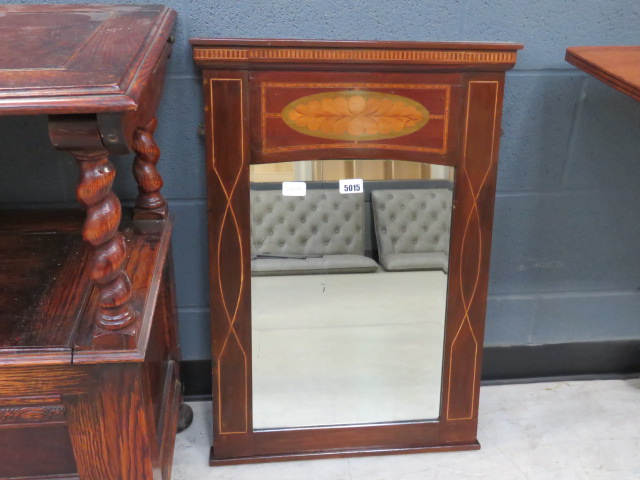 Edwardian mirror with inlaid frame - Image 2 of 2