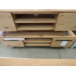 5222 Valentino industrial oak TV unit (85) Length: 150cm X Height: 45cm X Width: 40cm Handles have