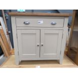 Chester Grey Painted Oak 2 Door Small Sideboard (105)