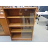 Gibbs bookcase with glazed sliding doors Condition fair