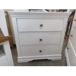 5198 Florence white painted 3 drawer chest (43A)