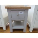 Salisbury Grey Painted Oak Lamp Table (107)