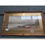 Victorian watercolour of Shield's Harbour Item in fair condition. Colours bright for its age. no