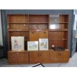 5259 G-plan modular wall unit in 5 sections