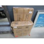 2 boxes containing furniture parts
