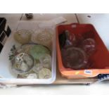 (13) 2 boxes containing quantity of glassware and cruet set