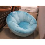 Pastel blue swivel tub chair Good condition