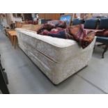 Single divan bed base with mattress