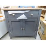 5234 Gloucester blue painted oak small sideboard (89)