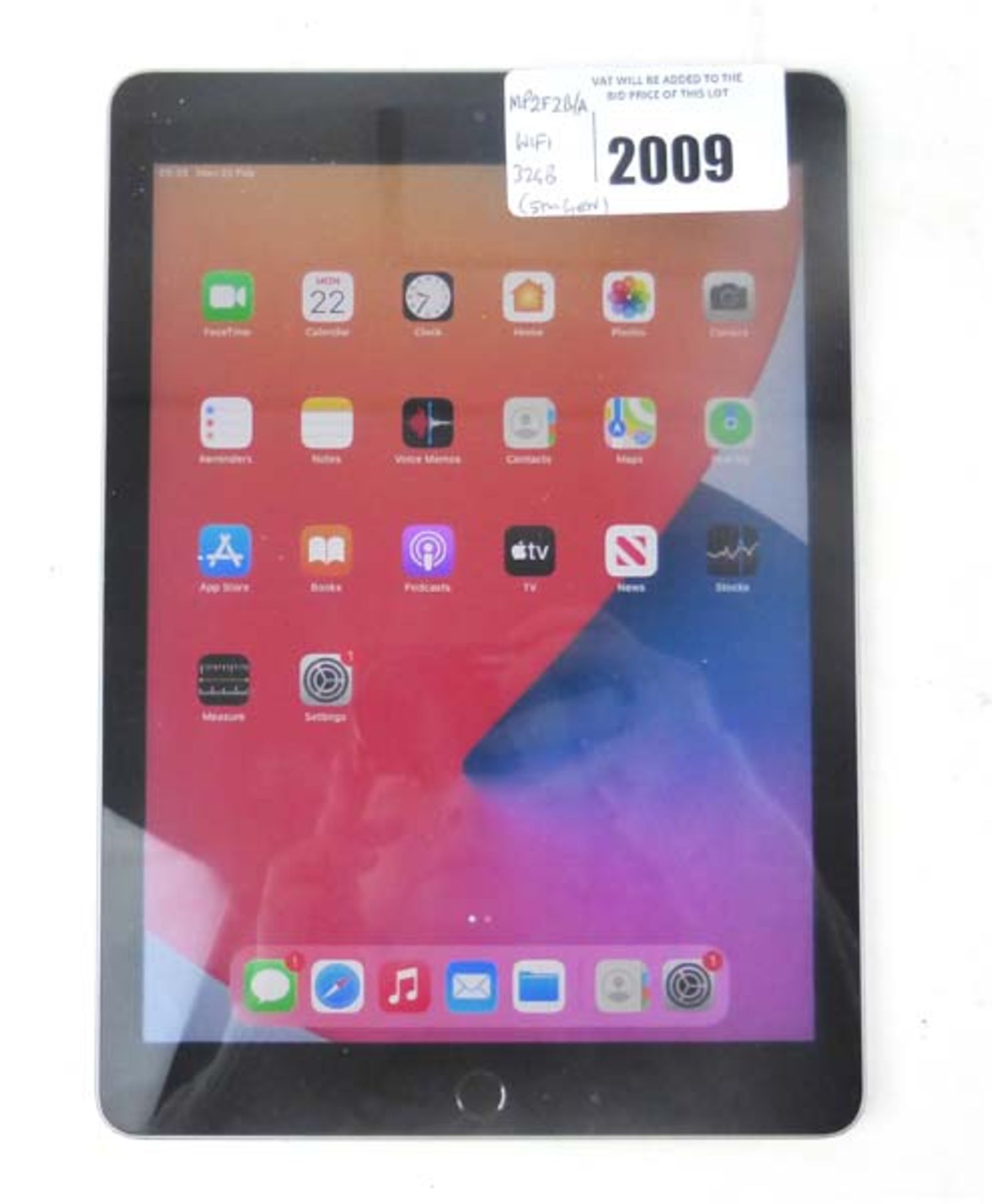 iPad 9.7'' 32GB 5th Gen tablet (Model A1822)